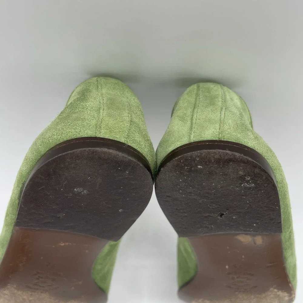 J. Crew Green Suede Tassel Loafers
